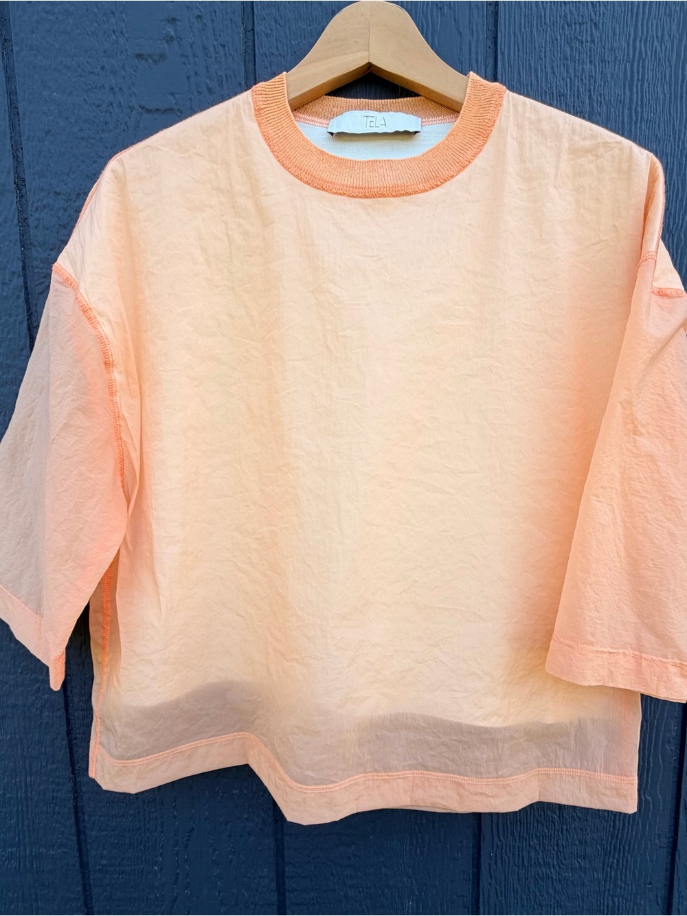 TELA Peach Crewneck Tee